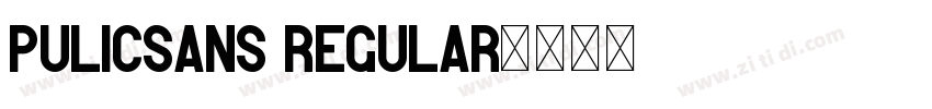 PulicSans Regular字体转换